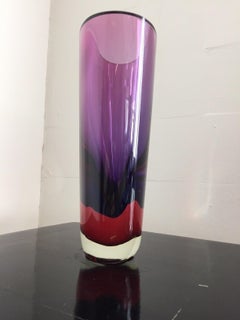 Sommerso Glass Vase by Flavio Poli
