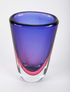 Sommerso Glass Vase by Flavio Poli