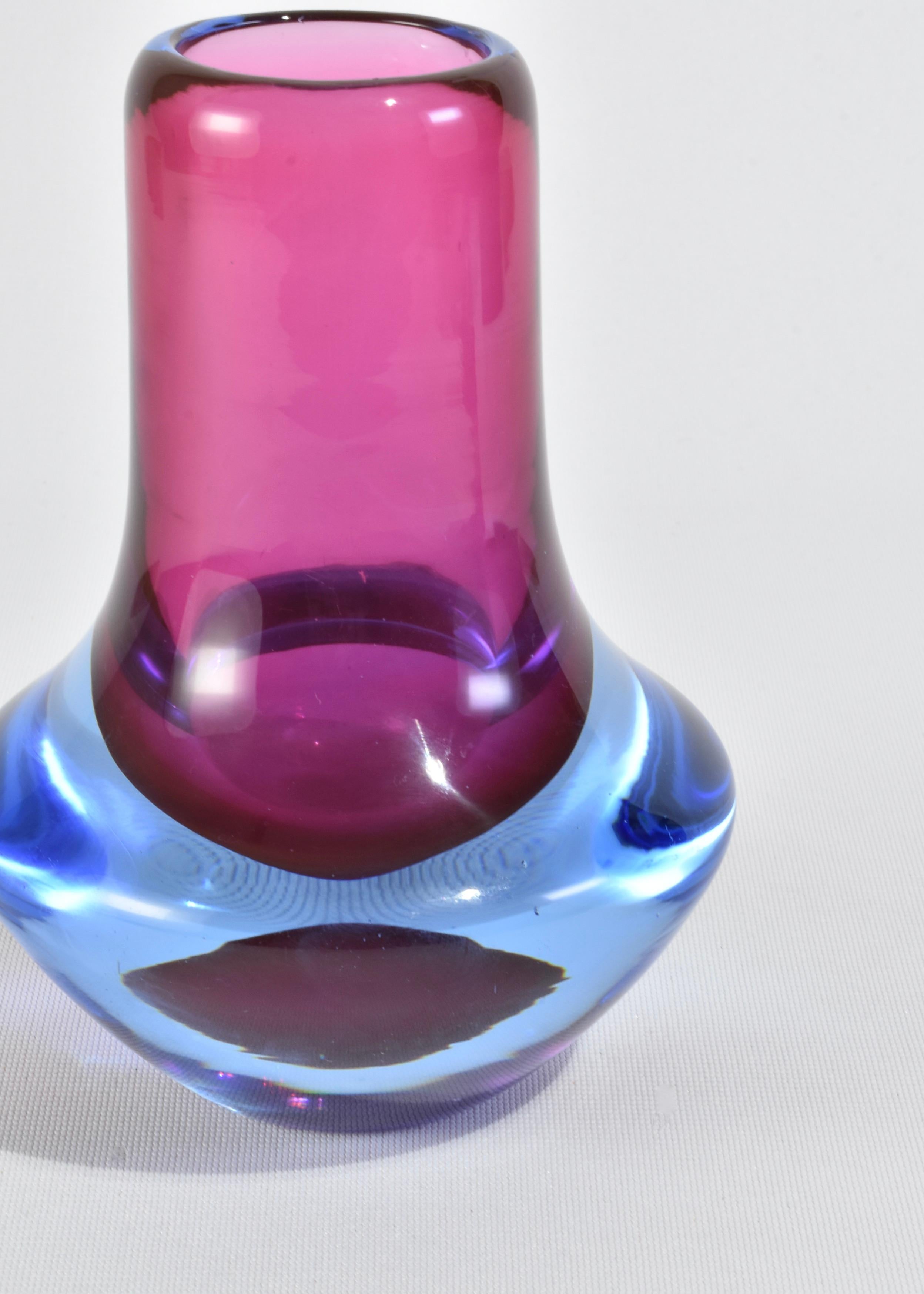 Italian Sommerso Glass Vase