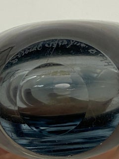 Sommerso Glass Vase, from Scandinavia 1950, Signed Nils Landberg Orrefors