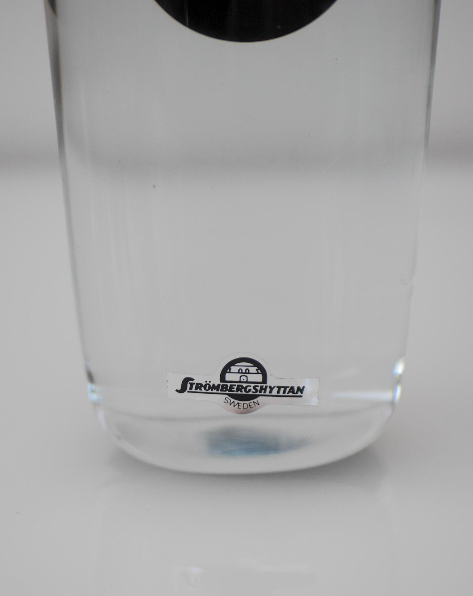 Vaso Sommerso in vetro viola di Gunnar Nylund per Strömbergshyttan, Svezia in vendita 2