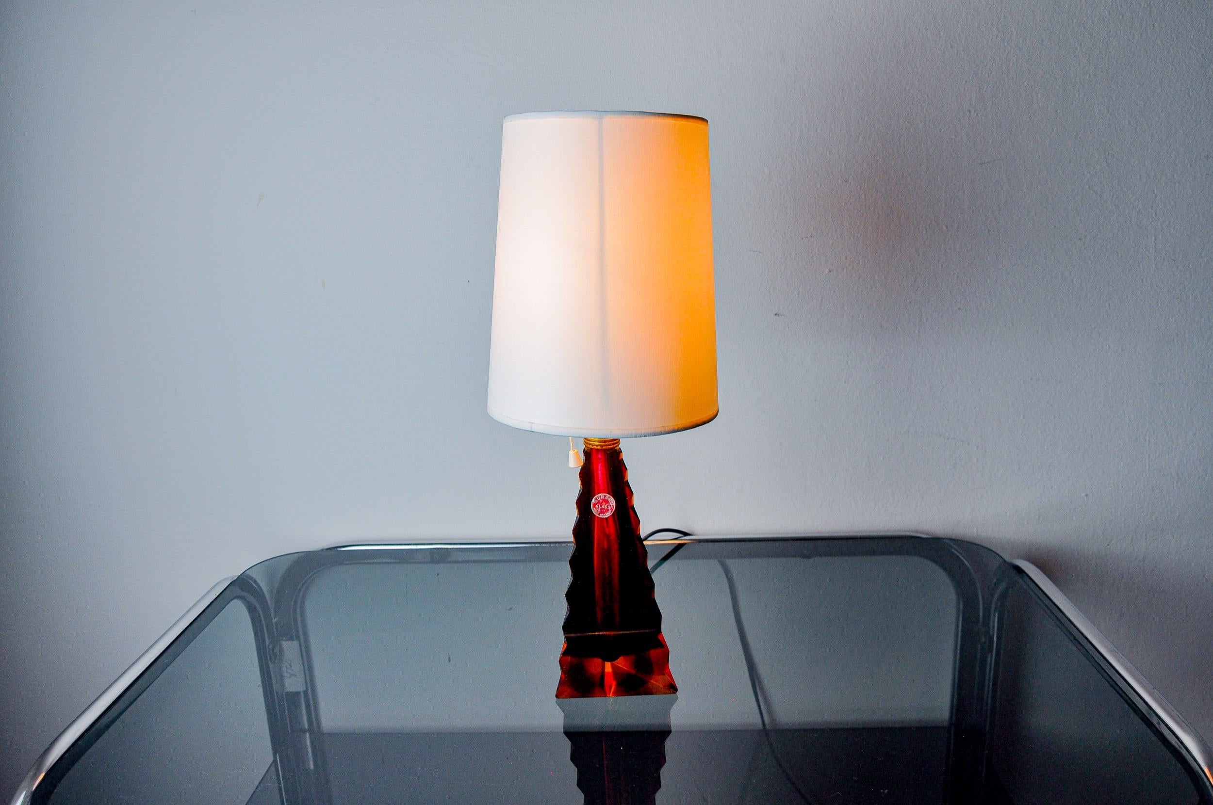 Lámpara Sommerso de Pietro Toso para Seguso, Murano, Italia, 1970 Cristal en venta