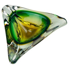 Cendrier en verre Murano Glass Sommerso par Arte Nuova, Italie, années 1960