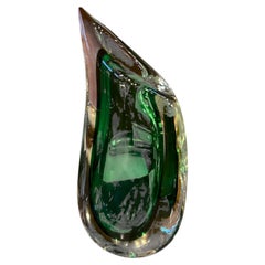 Sommerso Murano Glass “Valva” Vase by Flavio Poli for Seguso, Italy, 1950s