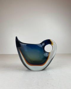 Sommerso Murano Glass Vase, att. to Flavio Poli for Seguso, Italy, 1960s