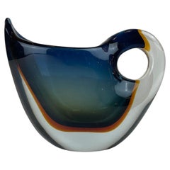 Sommerso Murano Glass Vase, att. to Flavio Poli for Seguso, Italy, 1960s
