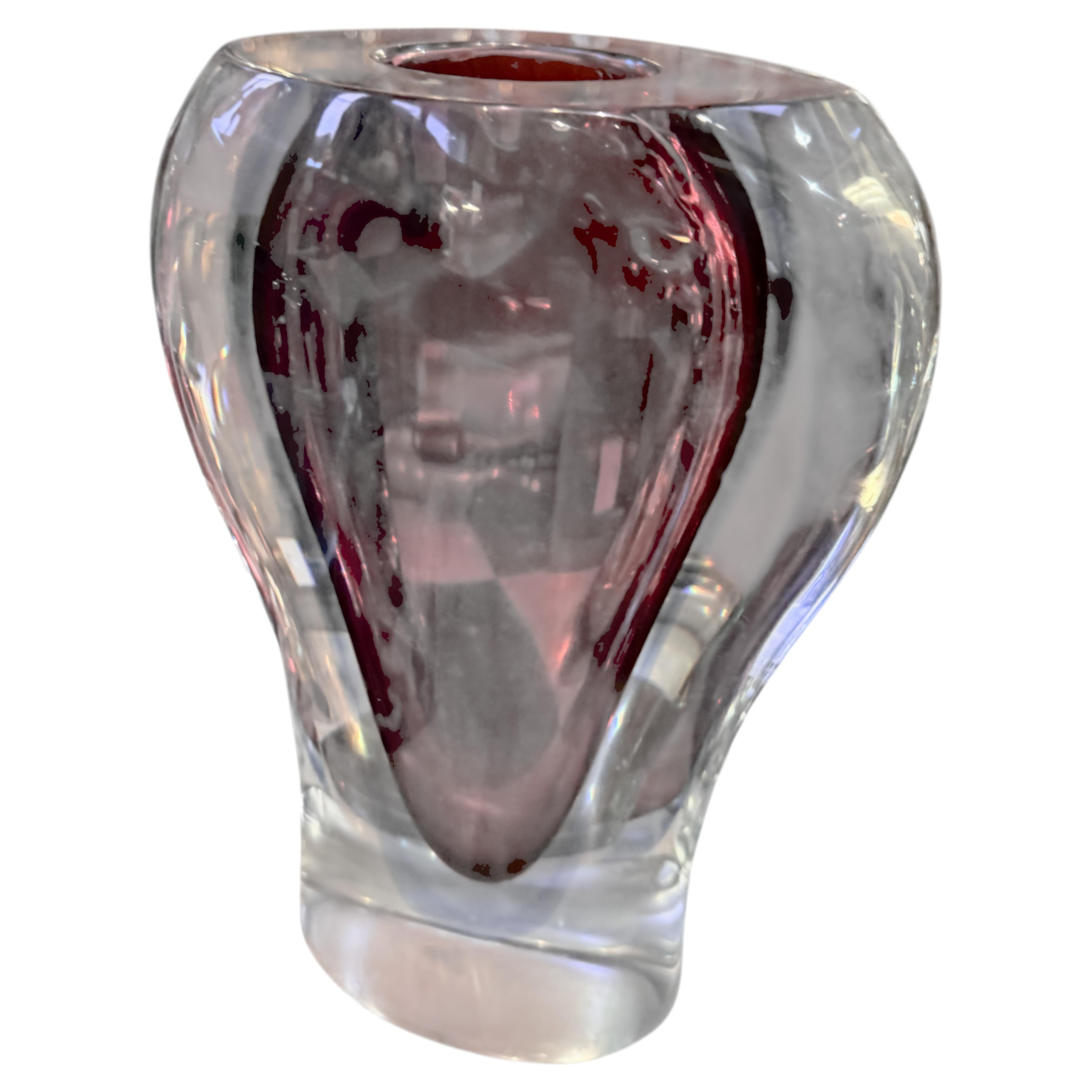 Sommerso Murano Glass Vase by Flavio Poli for Seguso, Italy, 1950s–1960s
