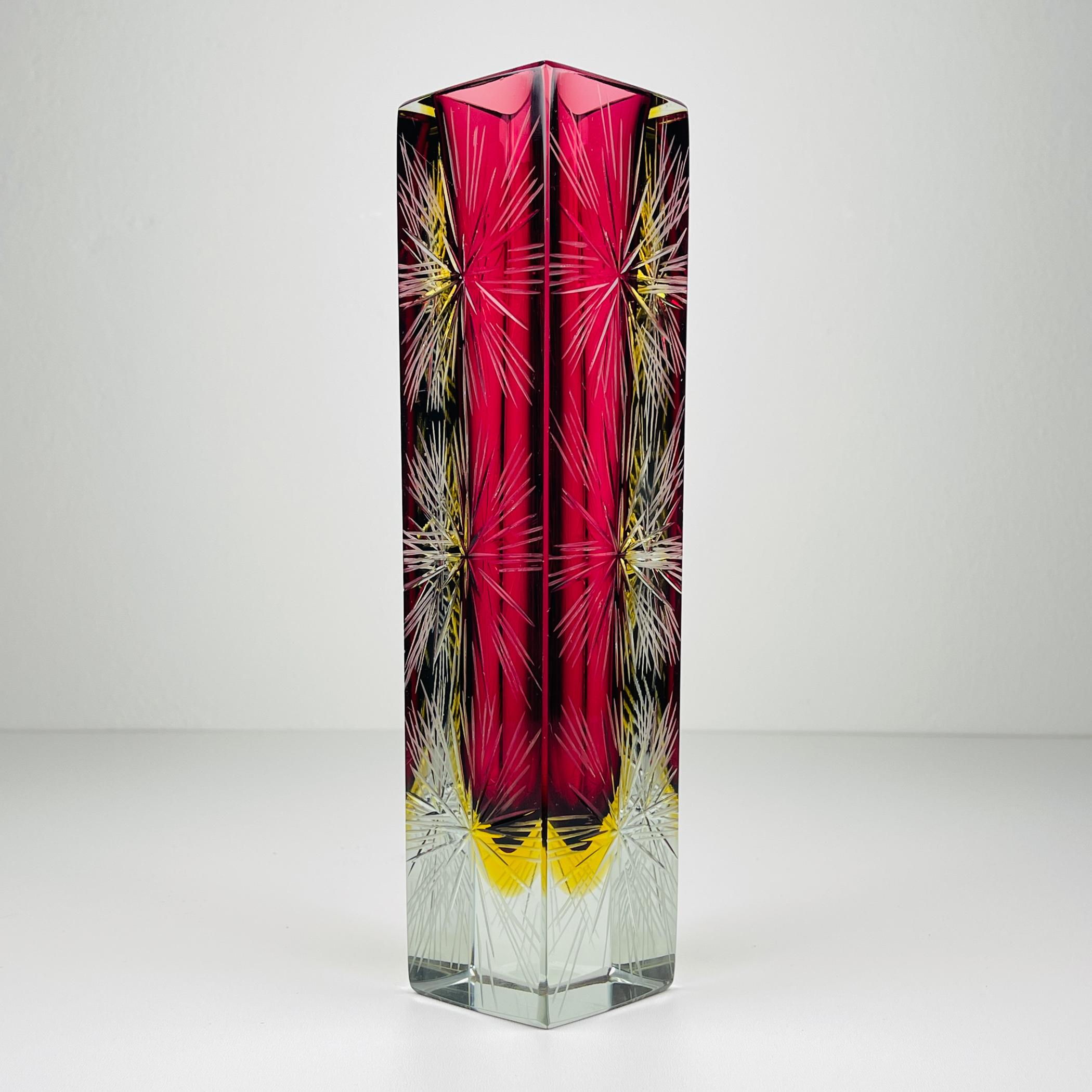 Sommerso murano glass vase by Pagnin & Bon, Italy 1960s 4