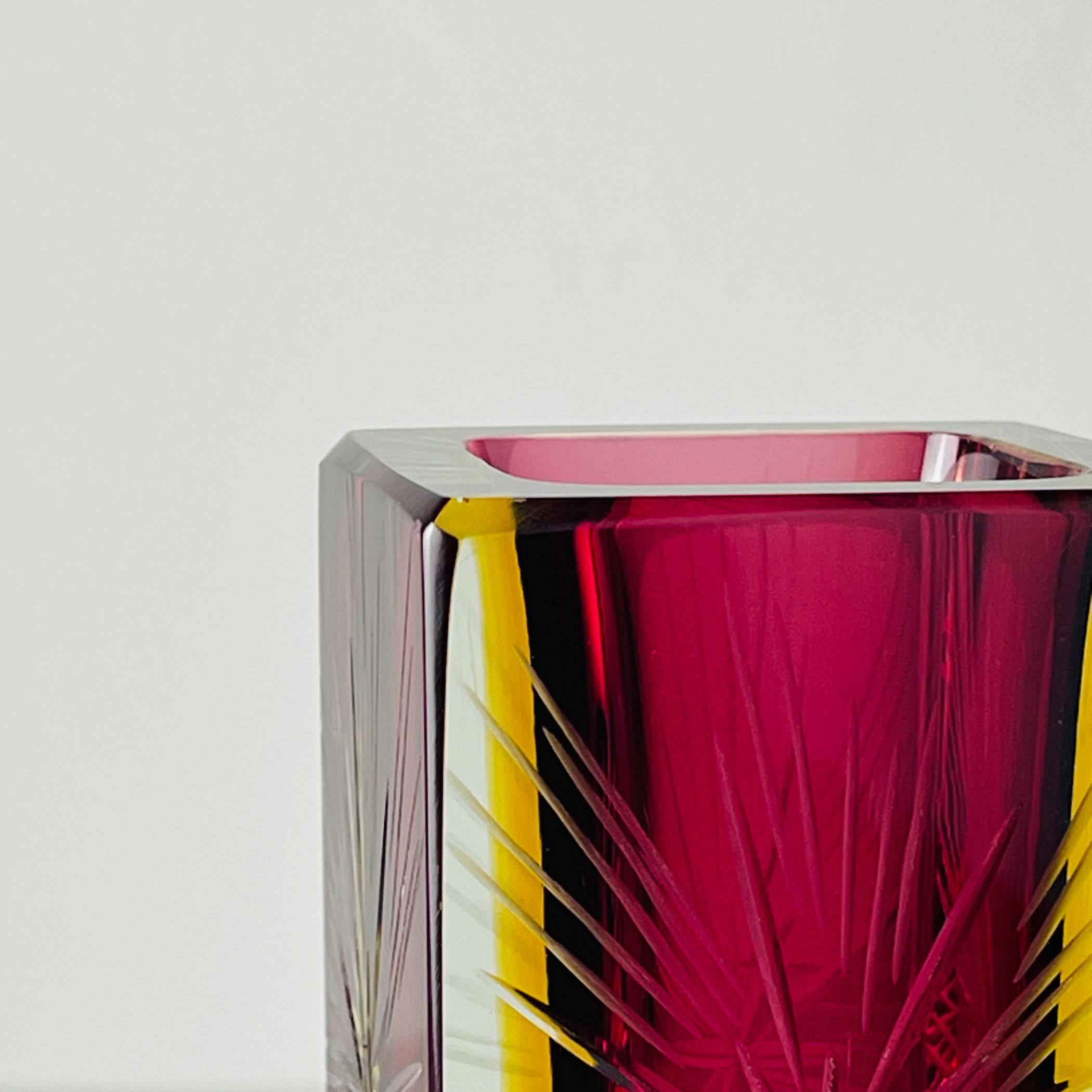 Sommerso murano glass vase by Pagnin & Bon, Italy 1960s 6