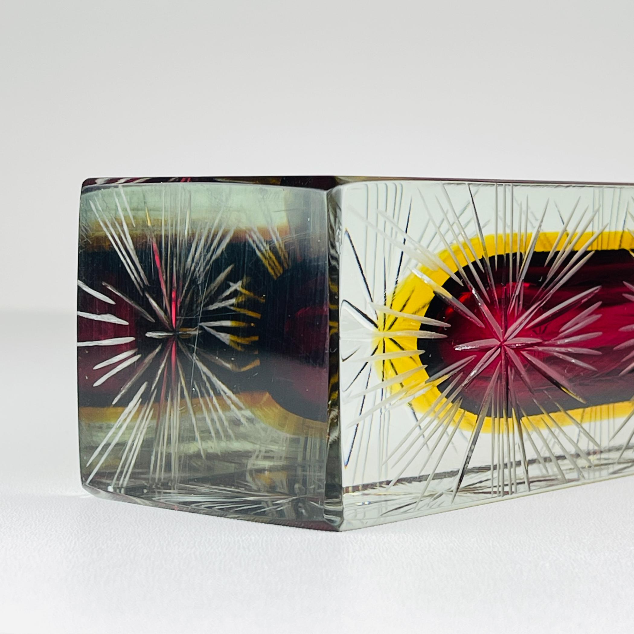 Sommerso murano glass vase by Pagnin & Bon, Italy 1960s 7
