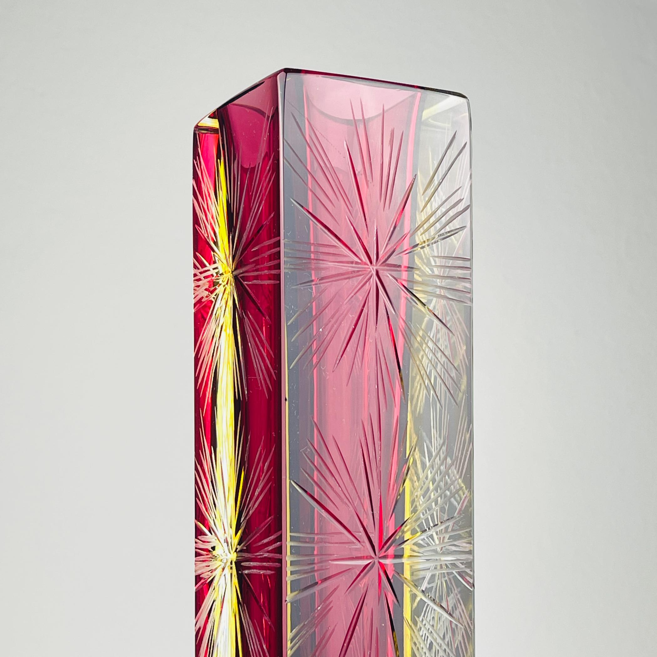 Sommerso murano glass vase by Pagnin & Bon, Italy 1960s 8
