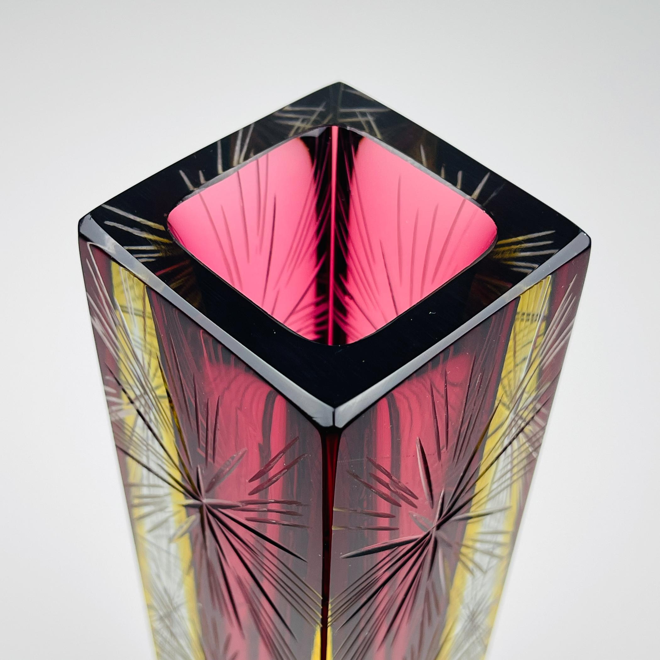 Sommerso murano glass vase by Pagnin & Bon, Italy 1960s 12