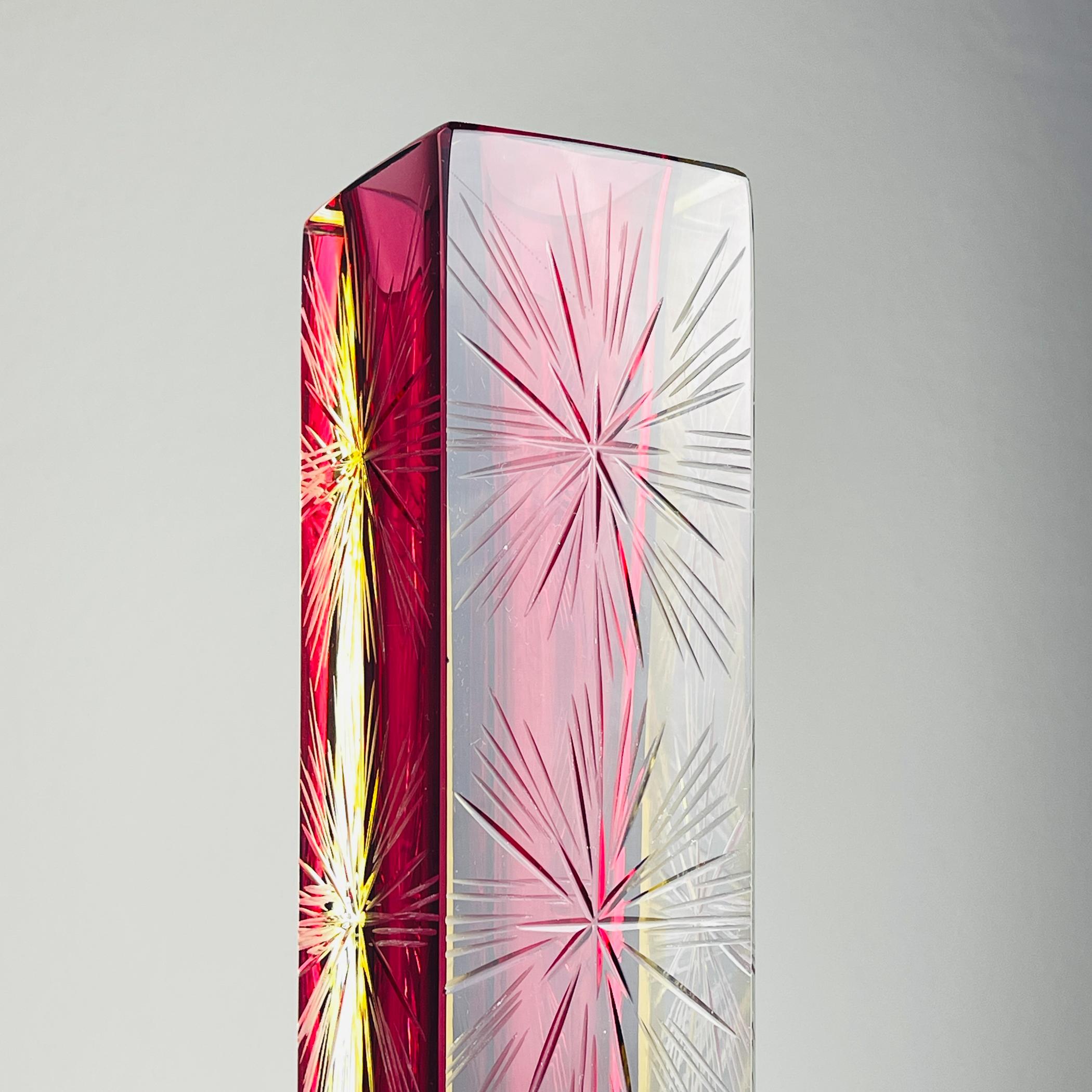 

Original Murano glass vase by Pagnin & Bon made in Italy in the 1960s.
Pagnin & Bon was an Italian glassmaking company known for producing stunning Murano glass pieces during the mid-20th century. Established on the island of Murano, Italy, famous