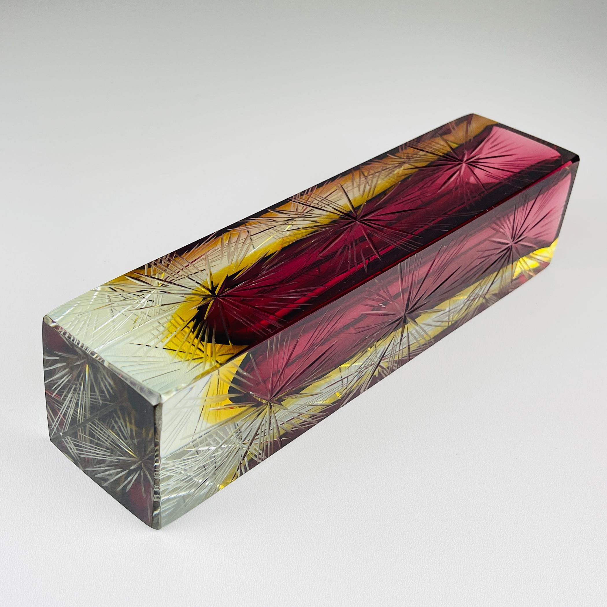 Sommerso murano glass vase by Pagnin & Bon, Italy 1960s 13