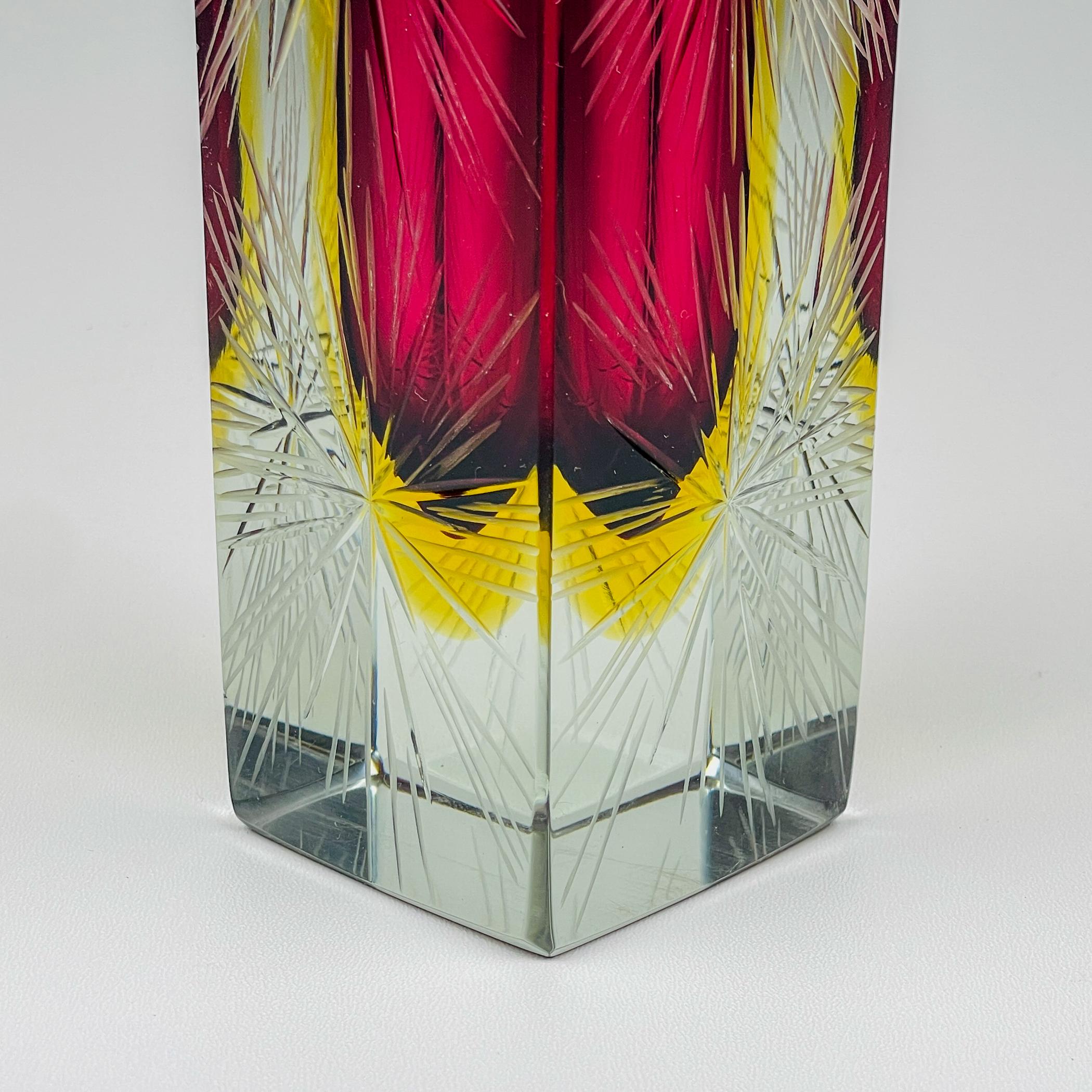 20th Century Sommerso murano glass vase by Pagnin & Bon, Italy 1960s