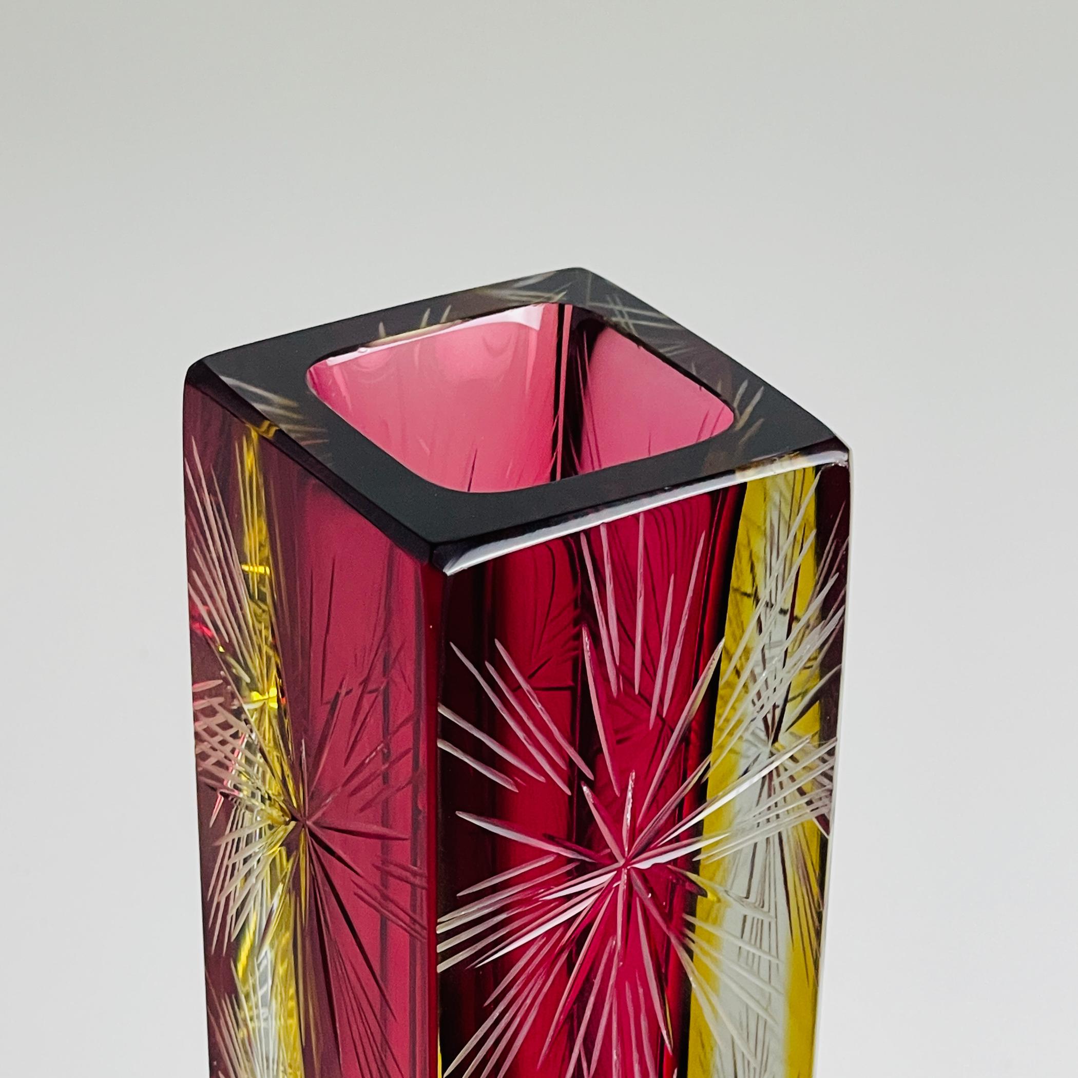 Murano Glass Sommerso murano glass vase by Pagnin & Bon, Italy 1960s