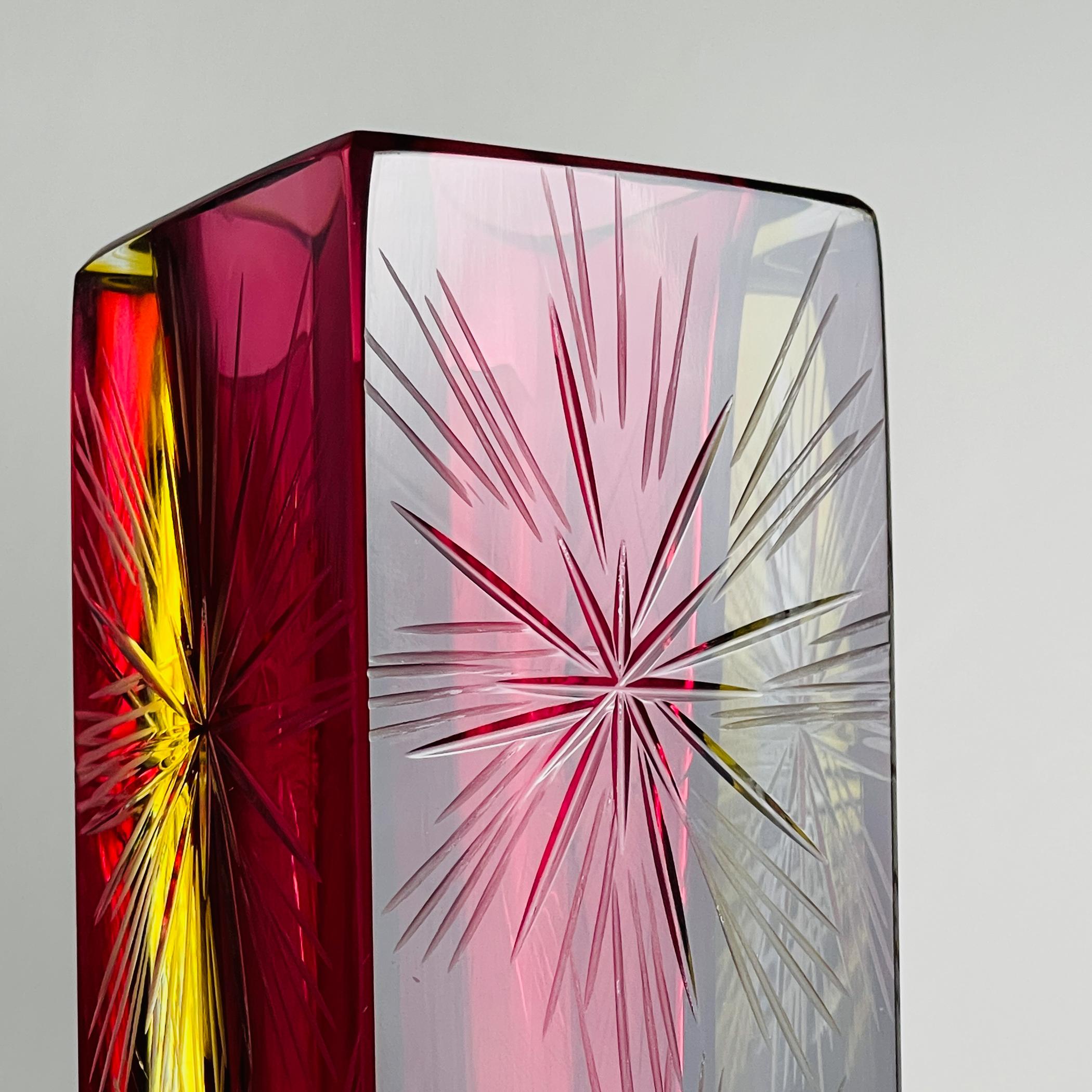 Sommerso murano glass vase by Pagnin & Bon, Italy 1960s 2