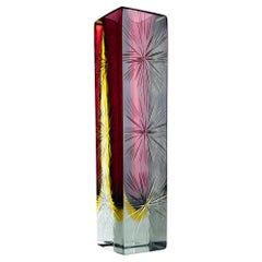 Sommerso murano glass vase by Pagnin & Bon, Italy 1960s