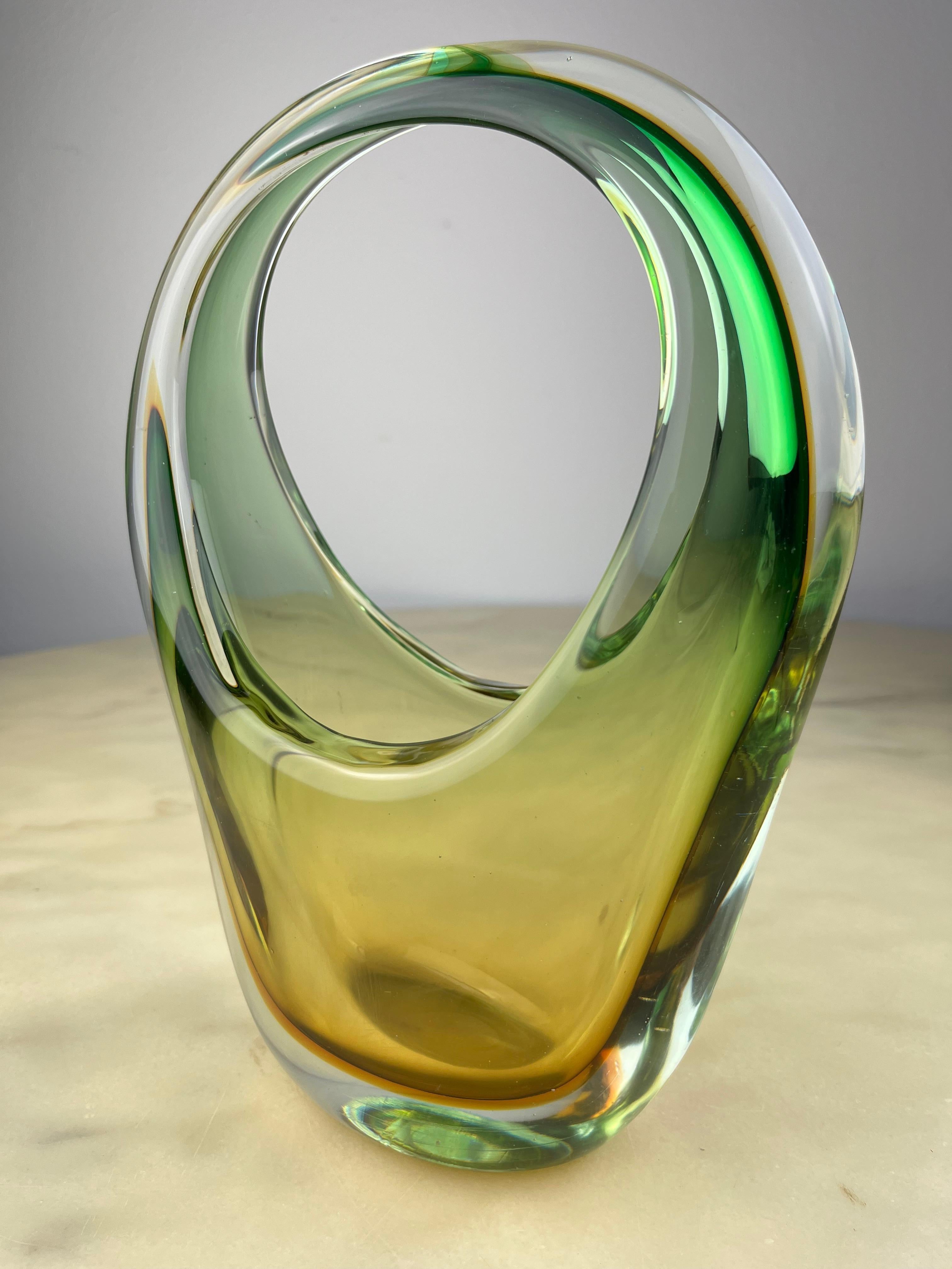 Other Sommerso Murano Glass Vase  made In Italy 1960s For Sale