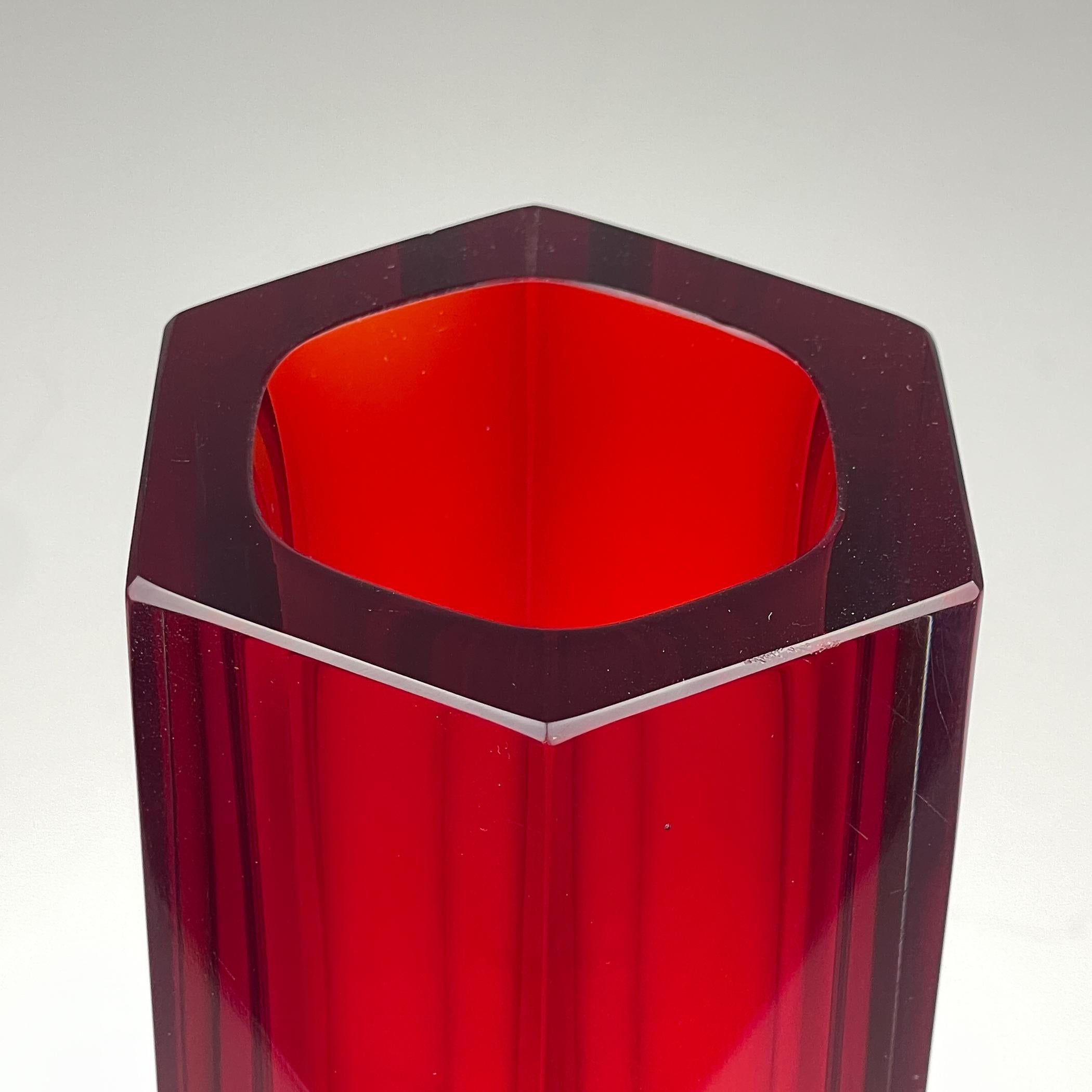 20th Century Sommerso murano glass vase style Flavio Poli, Italy 1970s For Sale