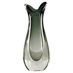 Sommerso murano glass vase, style Flavio Poli, Italy, 1970s