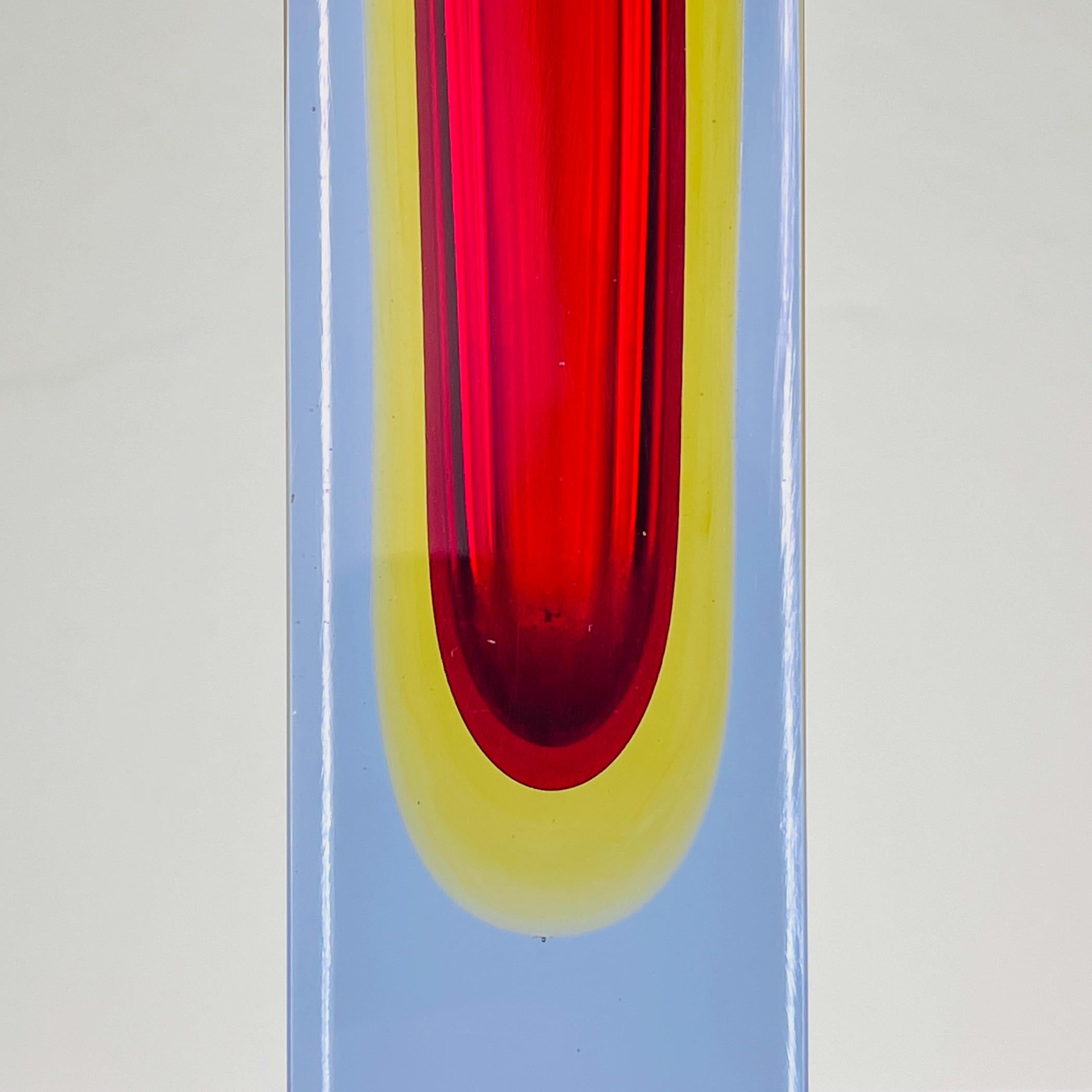 Vaso in vetro di Murano Sommerso rosso, stile Flavio Poli, Italia anni '70 In condizioni buone in vendita a Miklavž Pri Taboru, SI