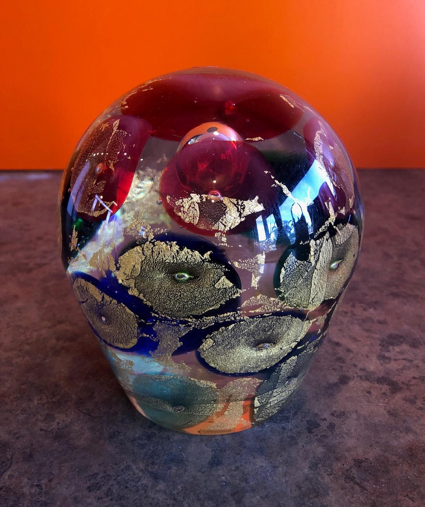 Italian Sommerso Sculpture / Paperweight by Murano Glass For Sale
