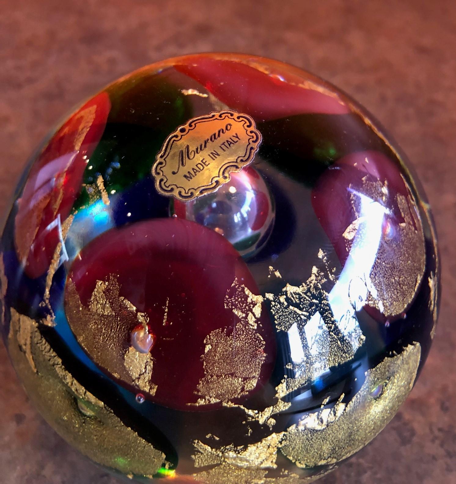 Art Glass Sommerso Sculpture / Paperweight by Murano Glass For Sale