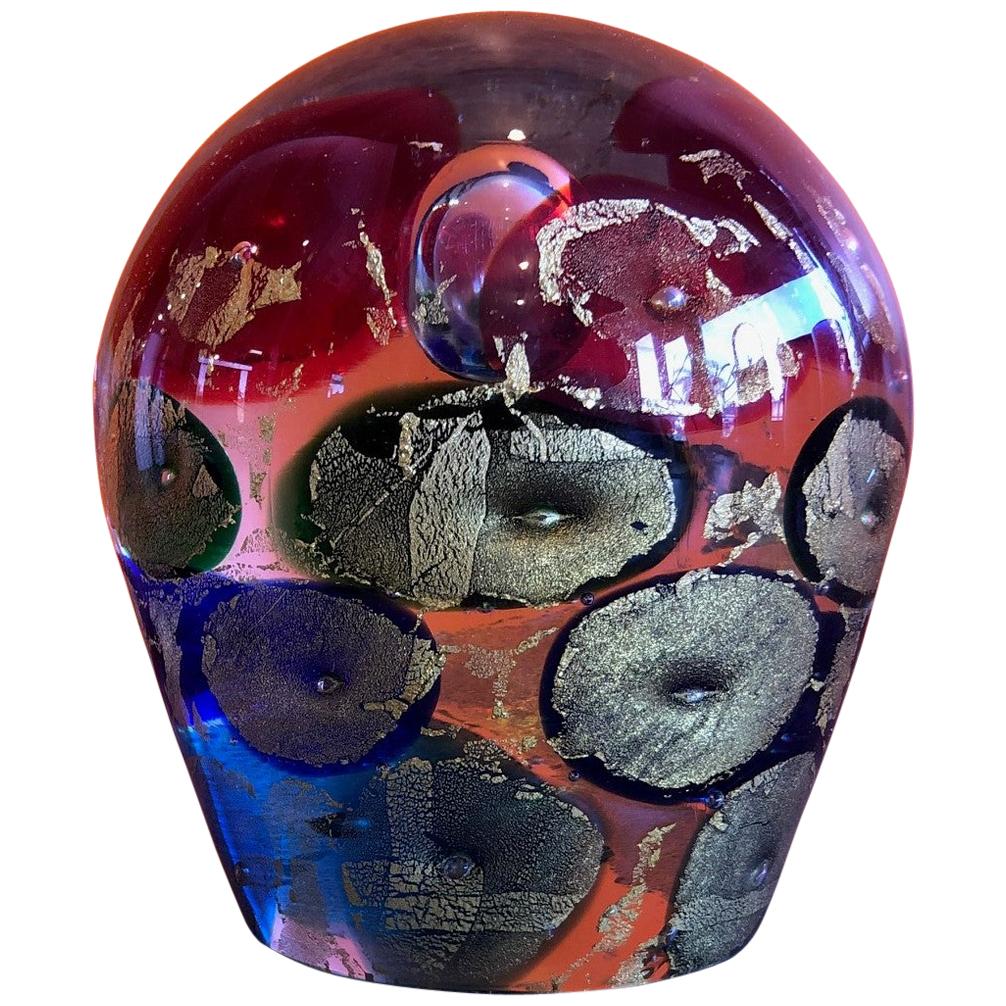 Sommerso Sculpture / Paperweight by Murano Glass
