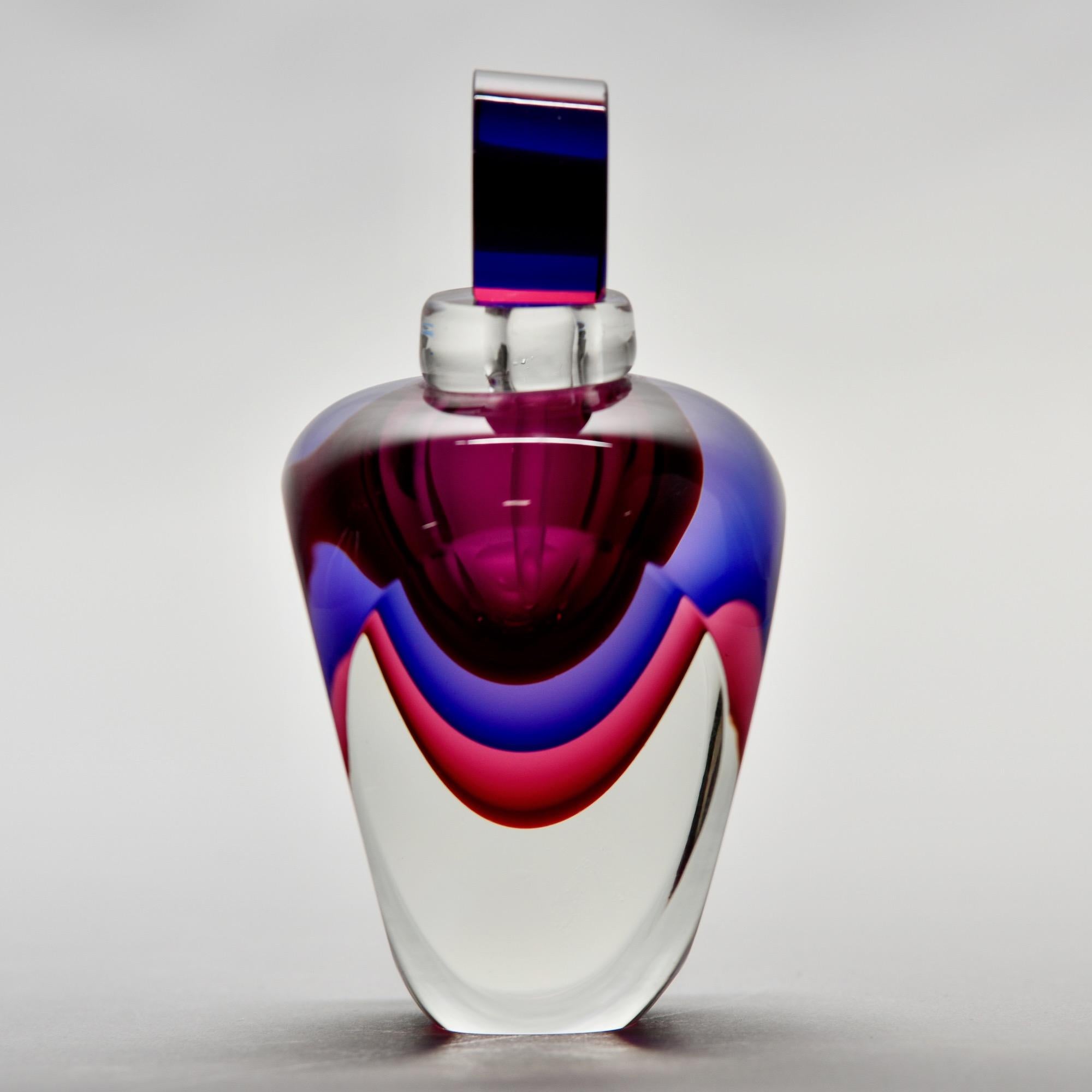 Italian Sommerso Style Murano Glass Perfume Bottle