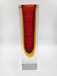 Sommerso Vase by Flavio Poli for Seguso, Murano, Italy, 1970s