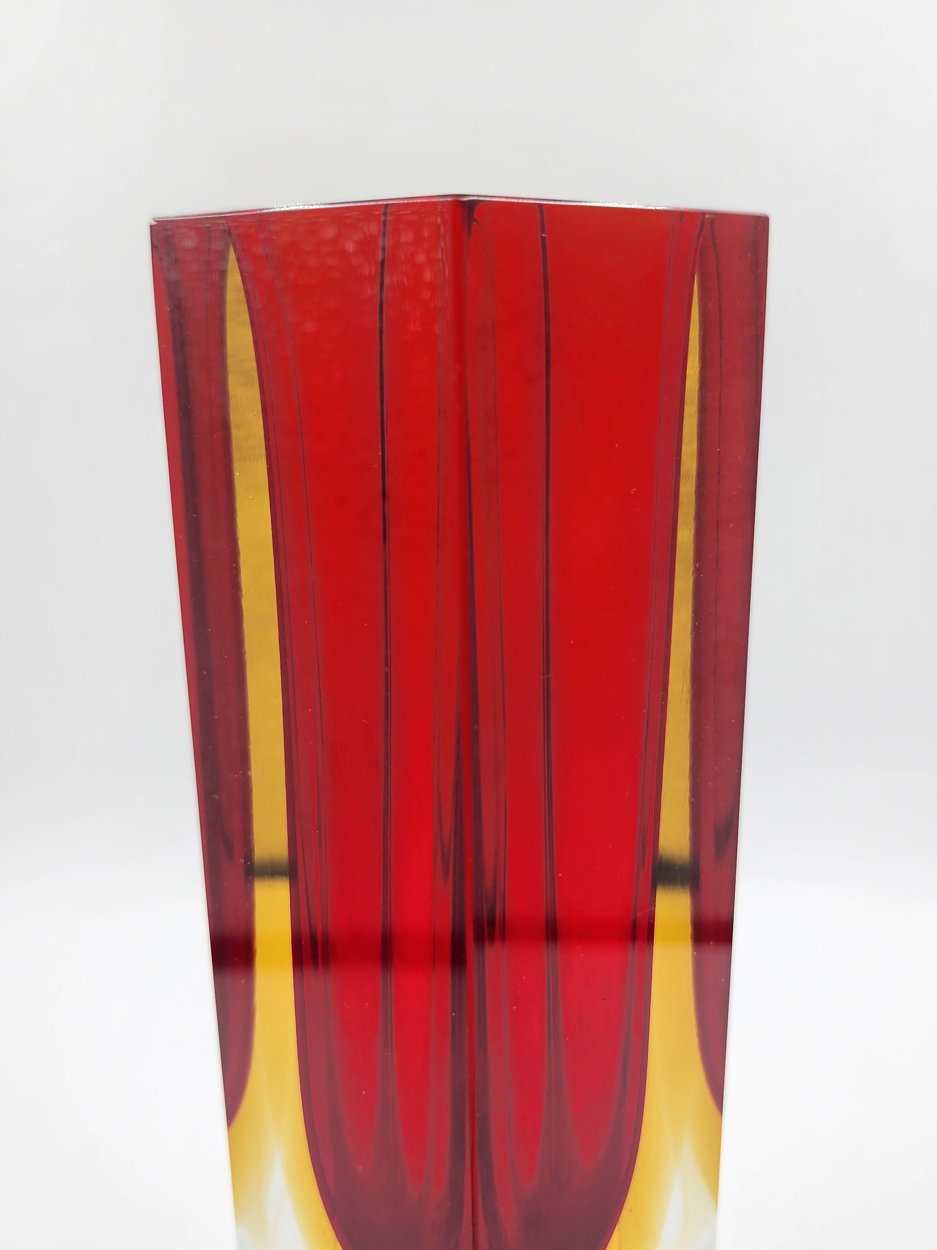 Italiano Vaso Sommerso di Flavio Poli per Seguso, Murano, Italia, anni '70 in vendita