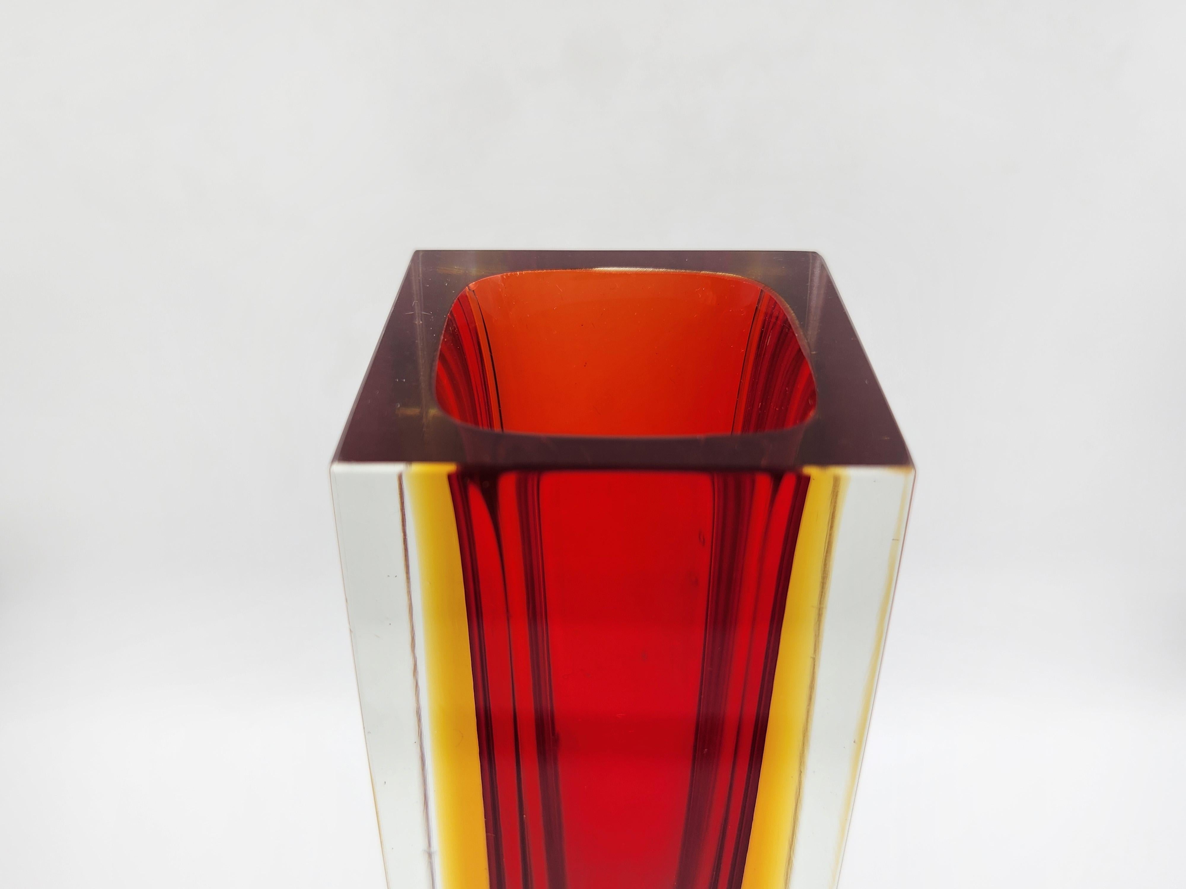 Fatto a mano Vaso Sommerso di Flavio Poli per Seguso, Murano, Italia, anni '70 in vendita