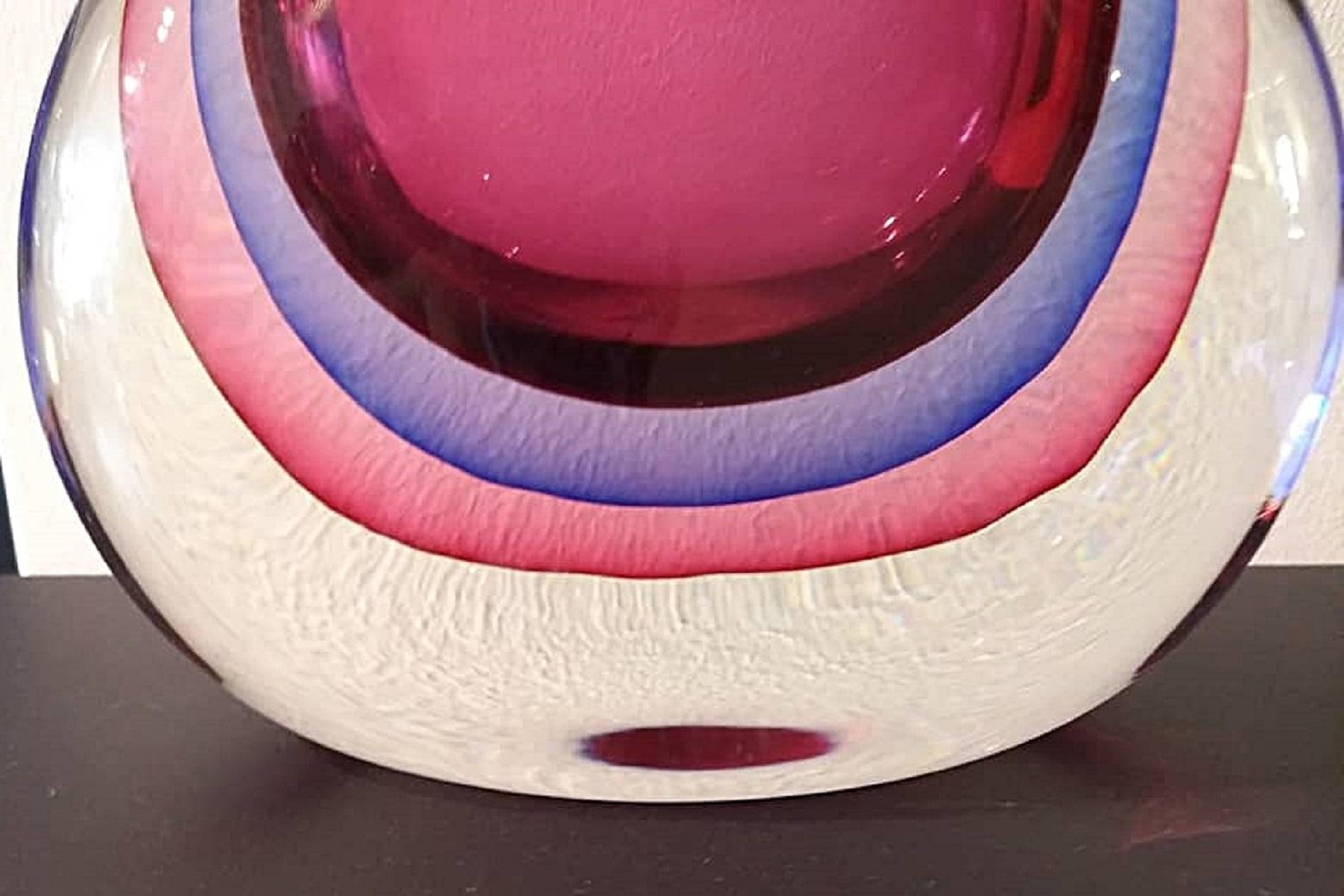 Vaso Sommerso di Flavio Poli per Seguso Vetri d'Arte, circa 1960 In condizioni buone in vendita a Brussels, BE