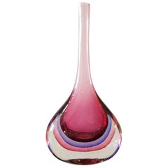 Sommerso Vase by Flavio Poli for Seguso Vetri D'Arte, circa 1960s