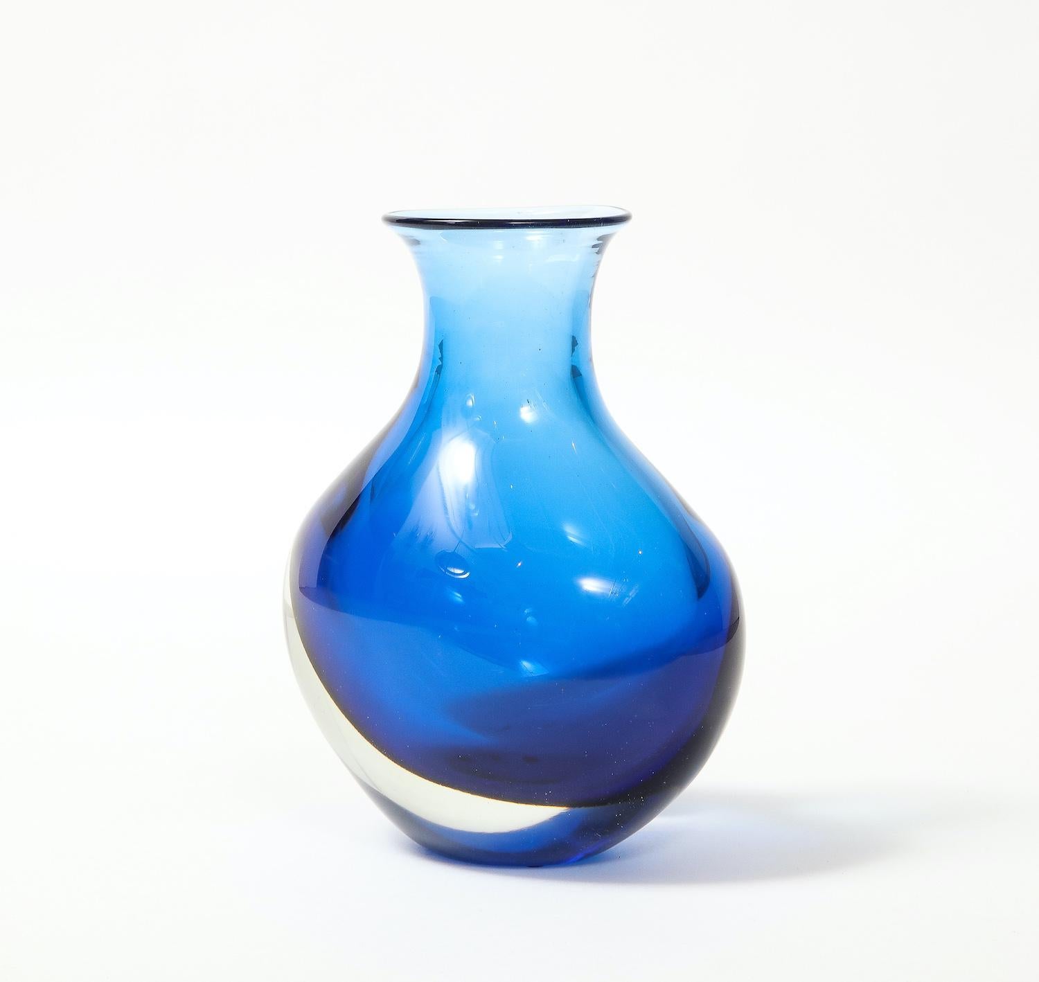 Moderne Vase Sommerso de Flavio Poli pour Seguso Vetri d'Arte en vente