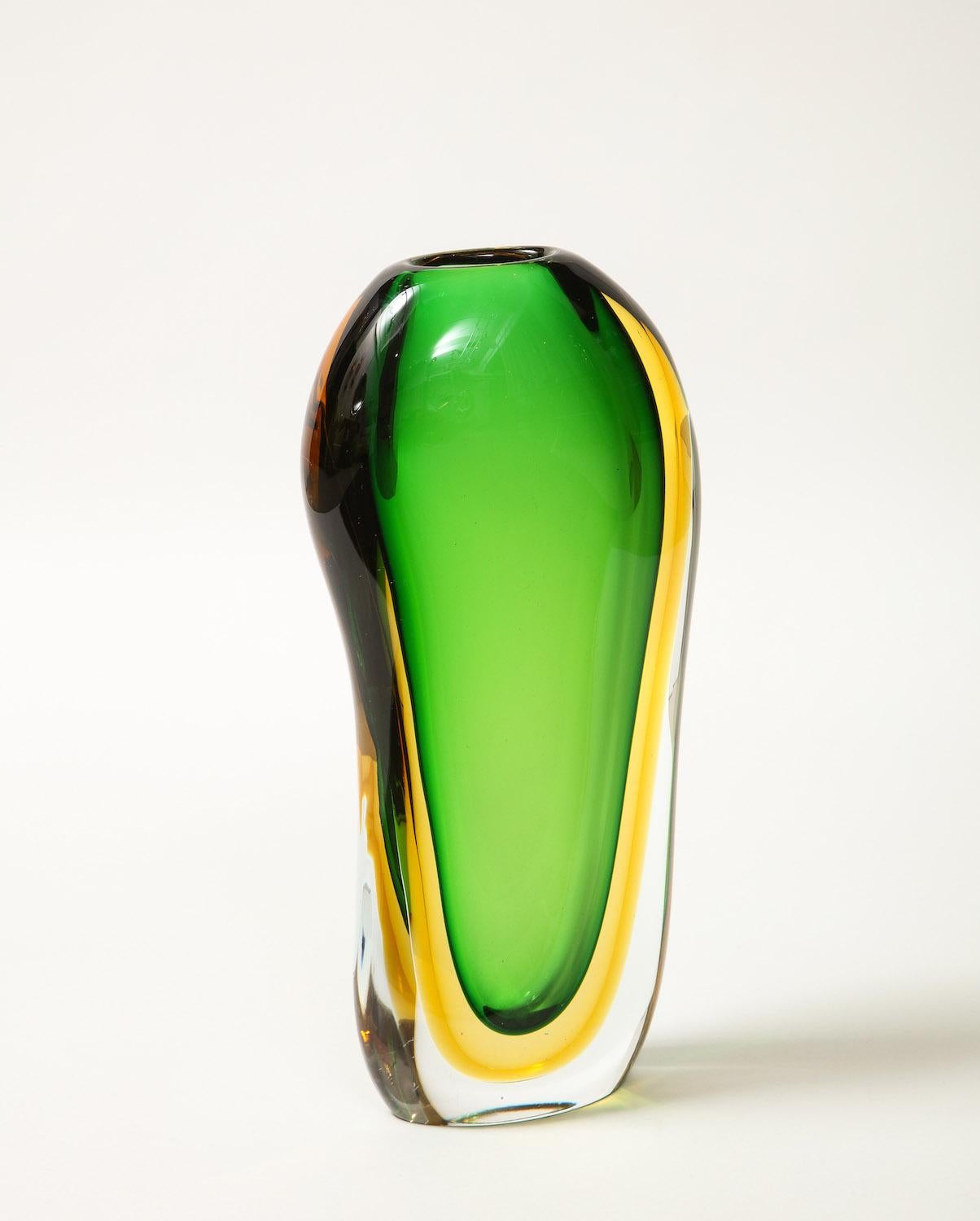 Modern Sommerso Vase by Flavio Poli for Seguso Vetri D’arte