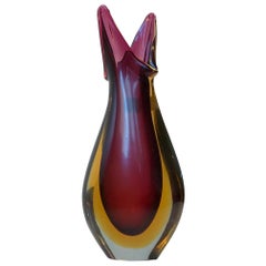 Sommeso Murano Glass Vase by Flavio Poli for Seguso, 1960s