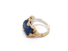 Sommets Bleus Lapis Lazuli and Silver Mont Kirkjufell Ring by Karl Mazlo