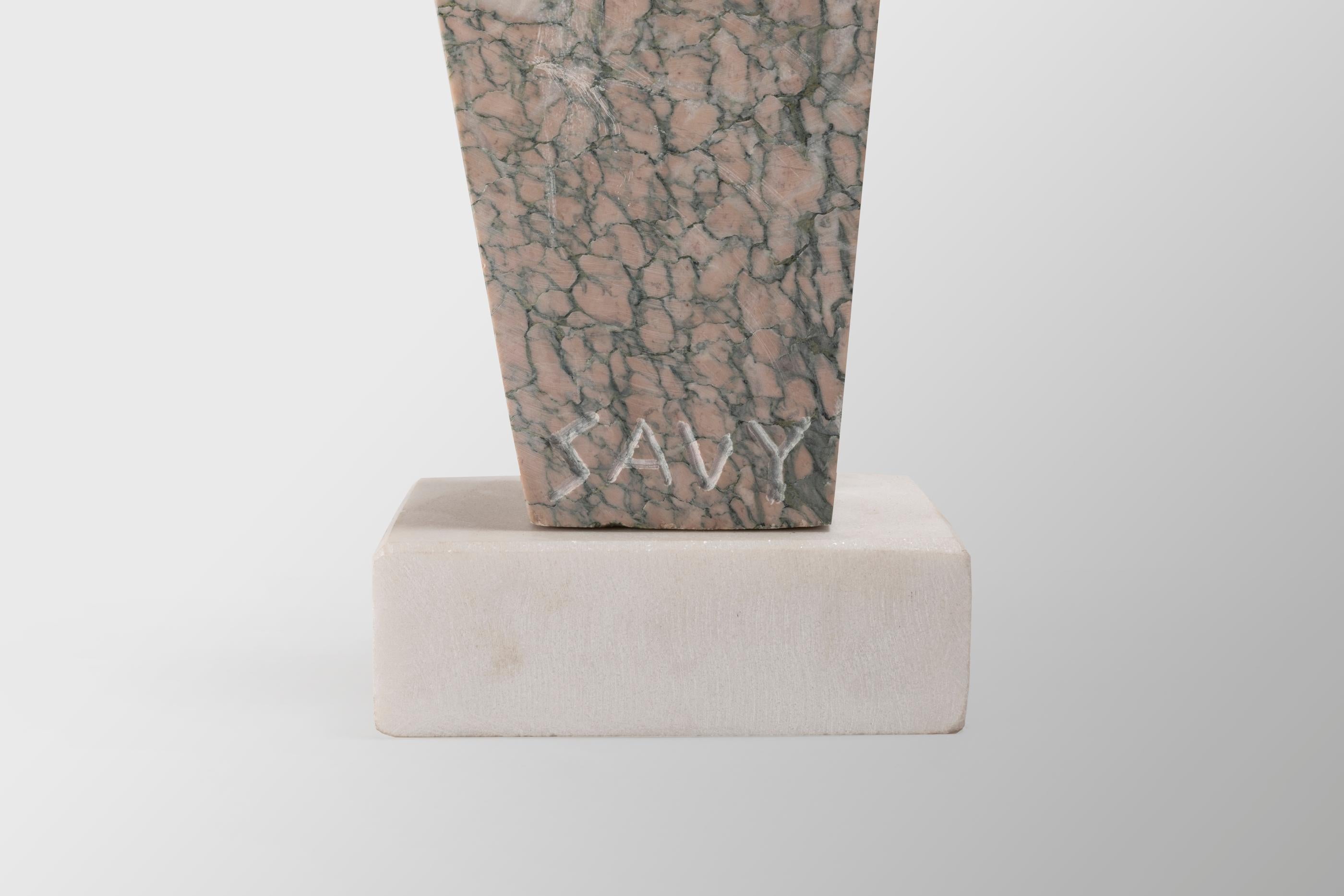 Contemporary Somptuous Marble Sculpture by Savy, France, 2001 For Sale
