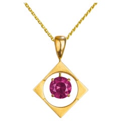 Somsara Solstice Gold Necklace with 1.09 Carat Burmese Red Spinel
