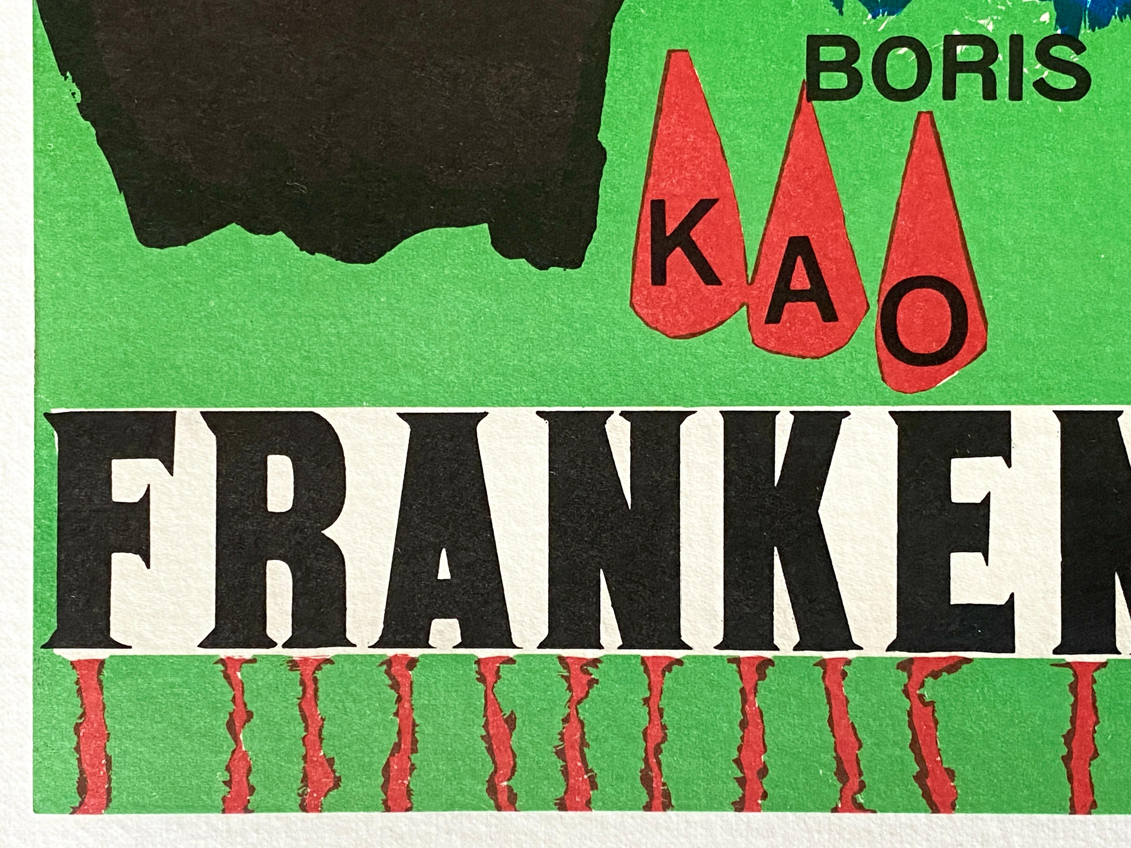 'Son of Frankenstein' Original Vintage Movie Poster, Yugoslavian, 1950s In Good Condition In Devon, GB