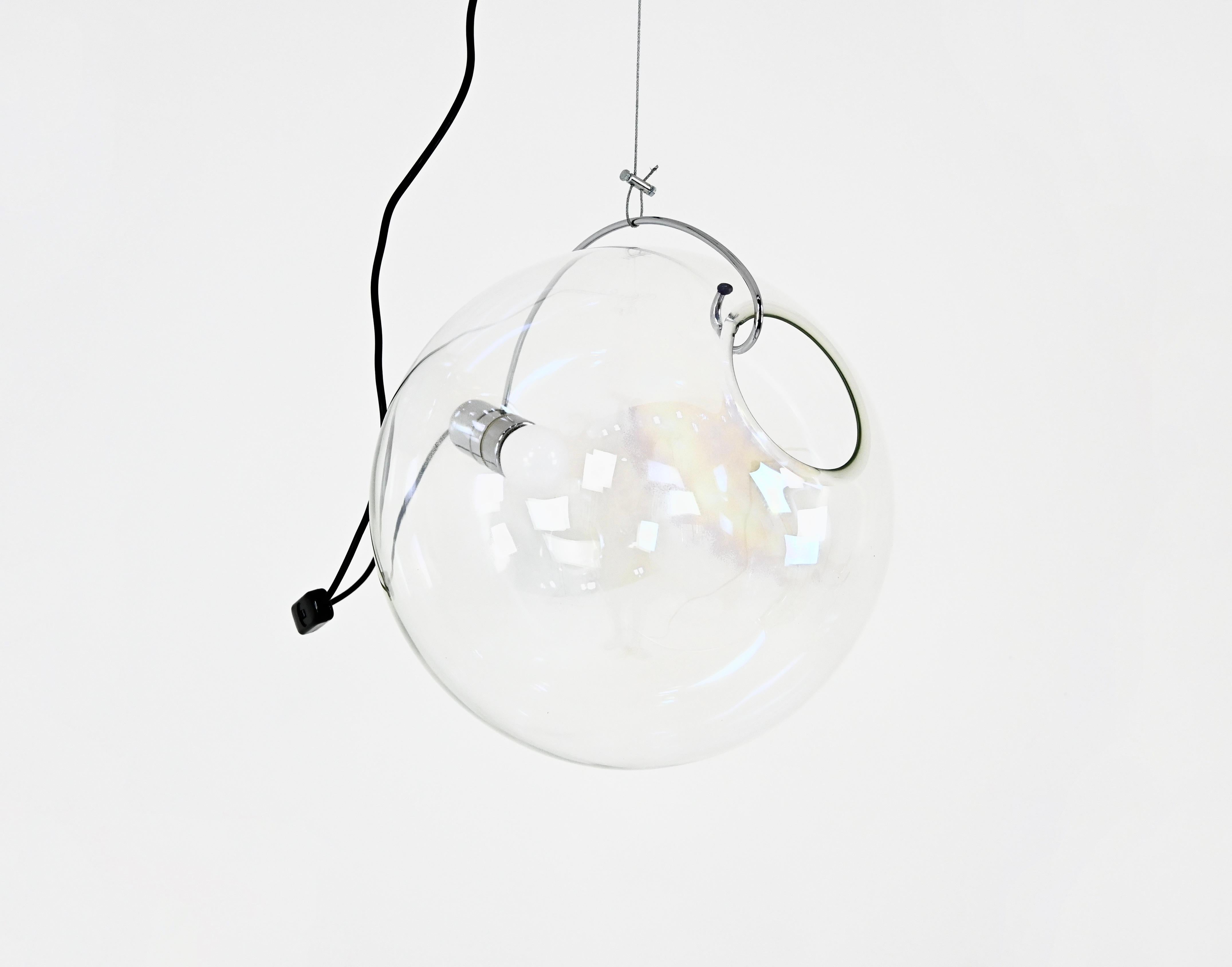 Murano glass pendant lamp by Carlo Nason. Sona model. Height with cable: 190 cm Wear due to time and age.
FOR SHIPPING, REQUEST US FOR RECEIVE THE BEST PRICE
