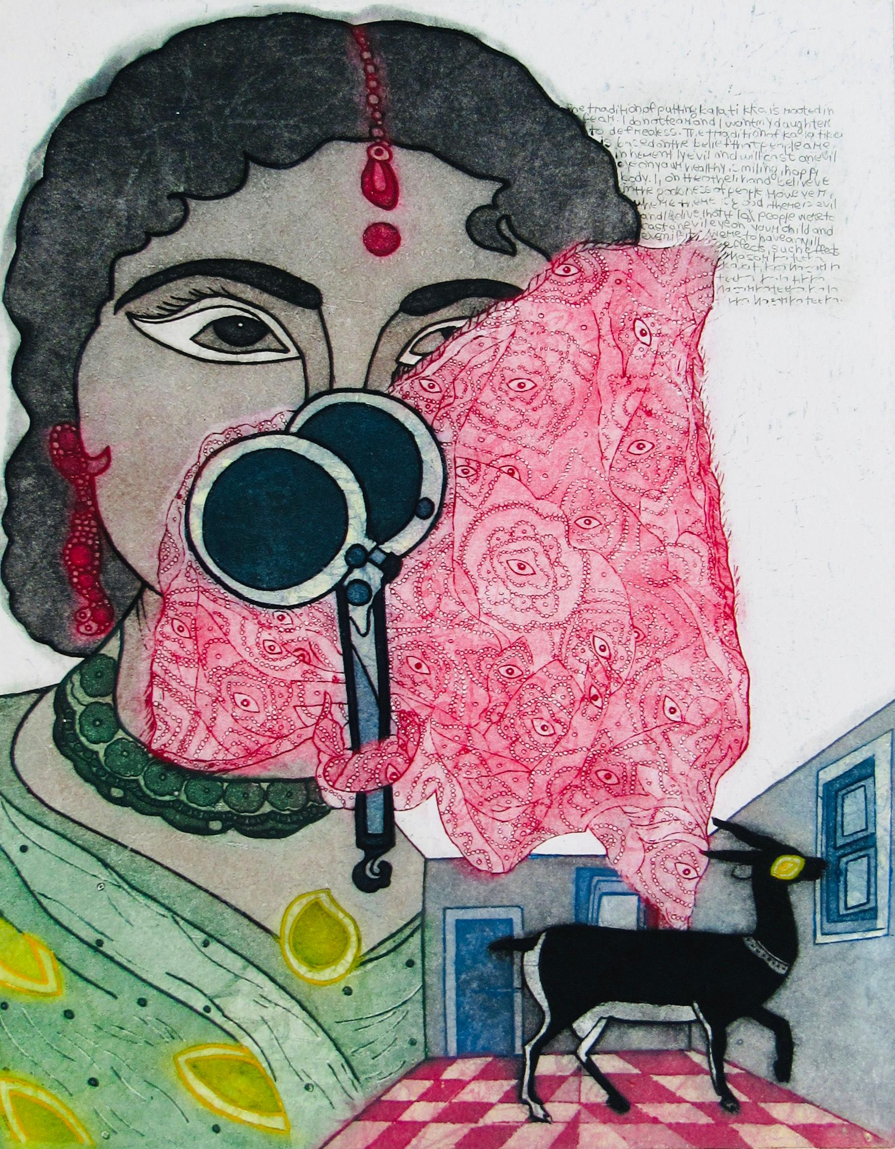 Compelling set of 5 etchings from an exciting new talent, Indian Artist Sonal Varshneya Ojha. The 5 works come from a series of 25 works, Edition 4/7. The full Edition is available on our 1stDibs store. Editions 1 and 2 have already sold, Edition 2