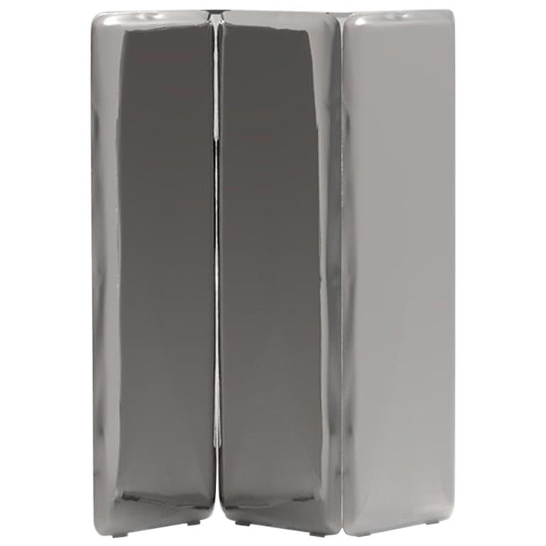 'Sonar Long' Mirror / Screen in Stainless Steel by Zieta
