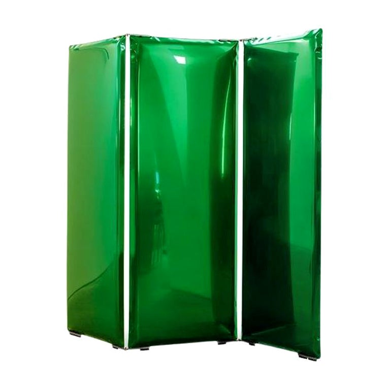 'Sonar' Mirror / Screen in Stainless Steel by Zieta, Emerald