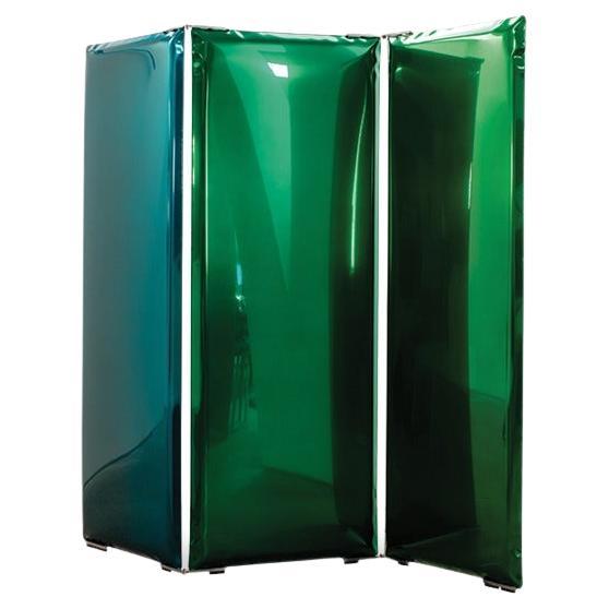 Sonar Polished Gradient of Emerald and Sapphire Color Stainless Steel Floor For Sale