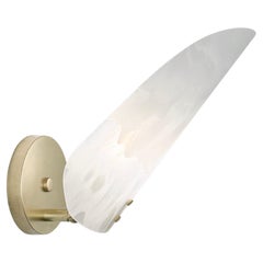 Sonata Sconce - Applique moderna orientabile in ottone cerato e vetro acidato