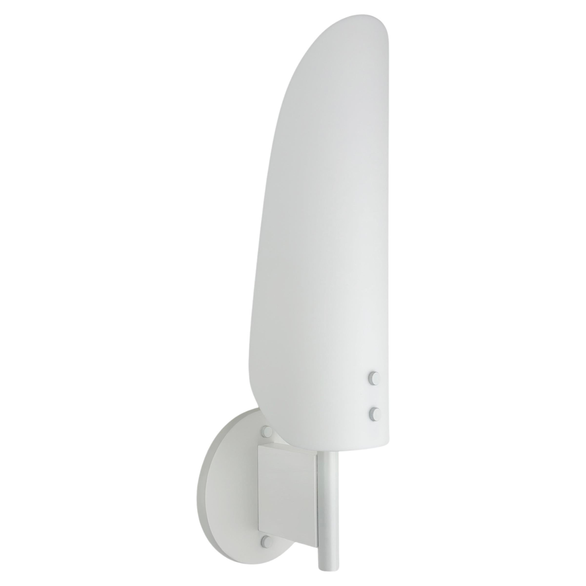 Sonata Sconce Type 1 - Modern Wall Light in Metal, Etched Glass, and Wood