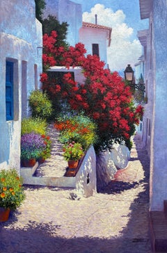 Pathway in Greece II - Original oil painting - Impressionist